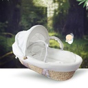 Portable Woven Straw Baby Basket