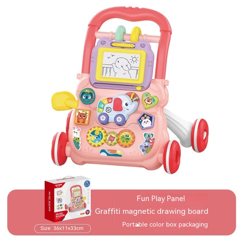 Multifunctional musical baby walker – anti-flip design
