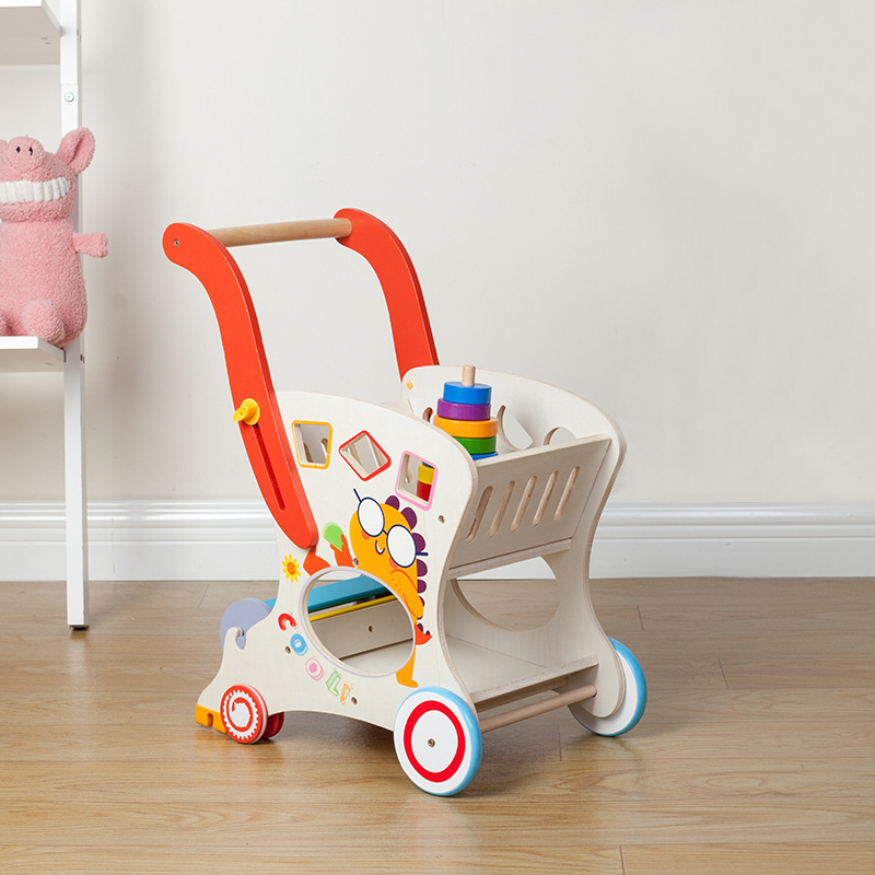 Wooden Pull-Along Baby Walker – Helps Children Learn to Walk