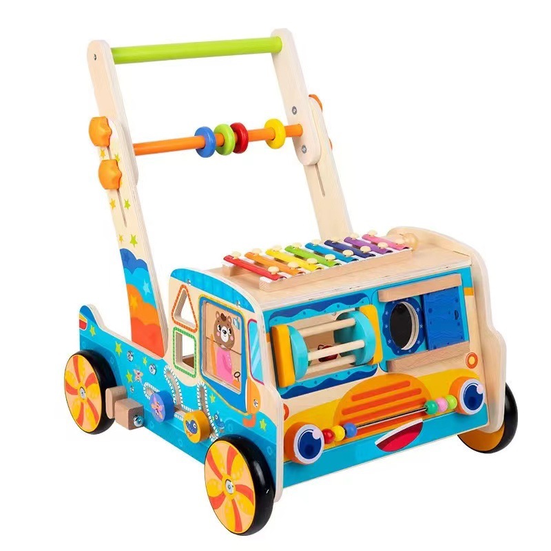 Wooden Multifunctional Early Learning Walker for Children
