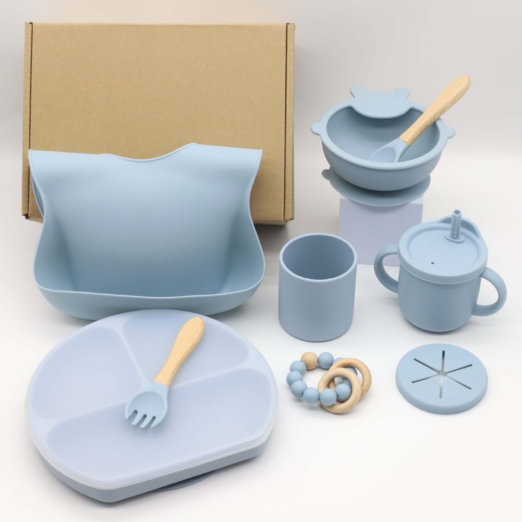 Silicone Tableware Set for Children's Complementary Feeding