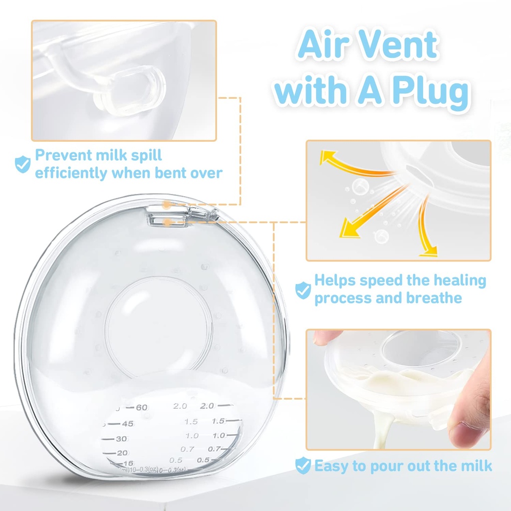 جامع حليب من السيليكون مزود بغطاء واقٍ