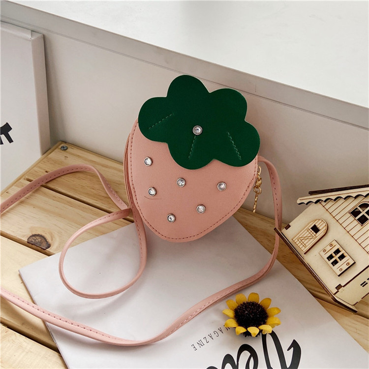 Cute Strawberry Crossbody Coin Purse for Kids