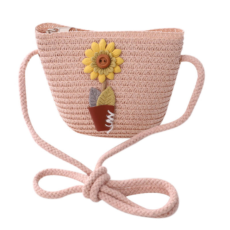 Kids’ Summer Straw Crossbody Bag