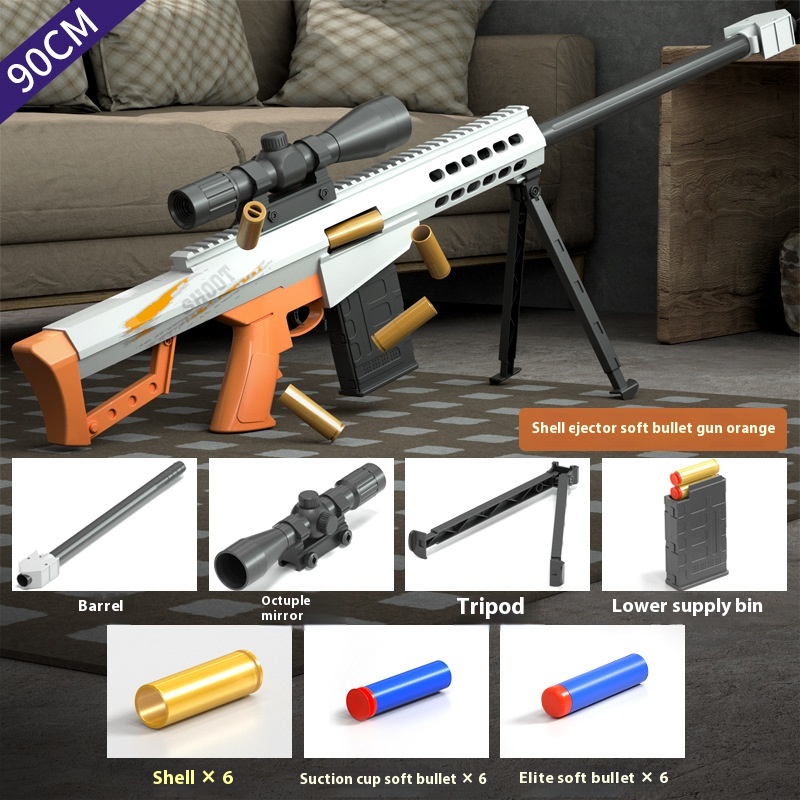 Throwing Shell Barrett Sniper Soft Bullet Gun Children's Toy