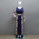 A long kaftan dress with an elegant and luxurious Islamic touch