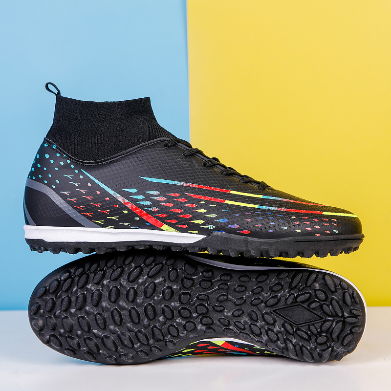 High-Top Football Shoes with Fly-Knit Sock Collar