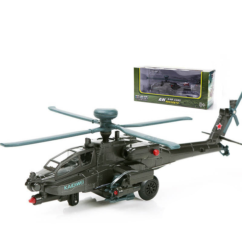 Apache AH-64D Alloy Military Gunship Model with Sound and Light Effects