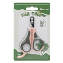 Portable household pet nail clipper with a round positioning hole for safe and easy trimming