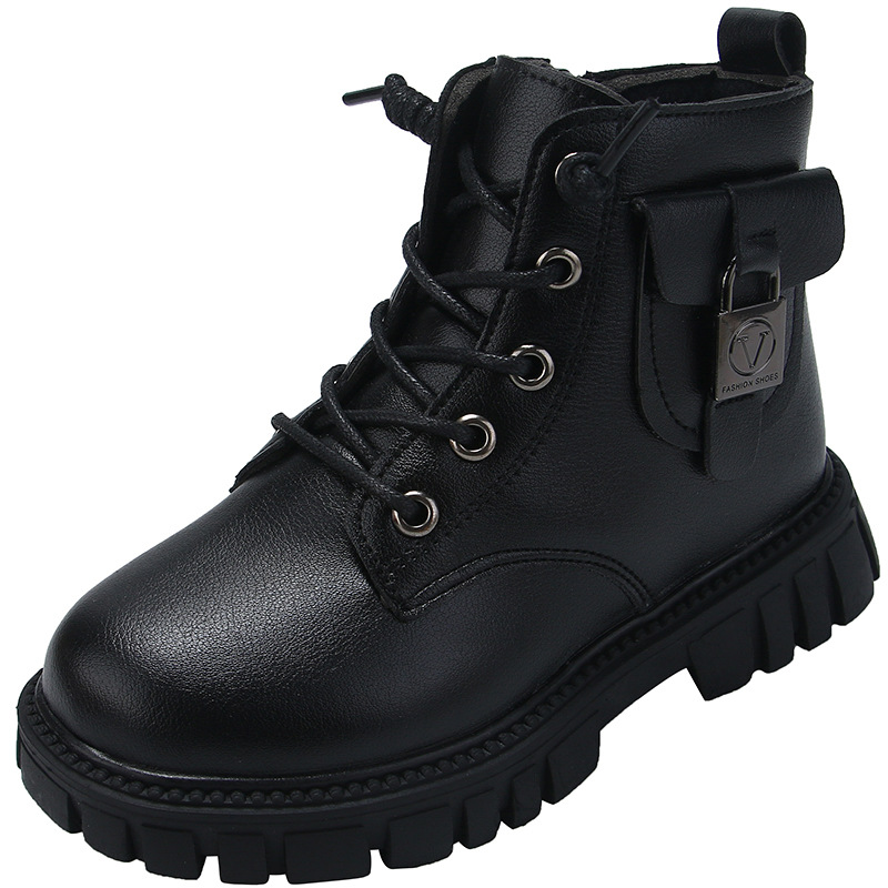 Girls’ High-Leg Martin Boots with a Simple, Modern Design