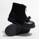 Girls' Martin Boots with a High Shaft and Side Zipper – Elegant British Style