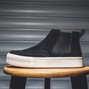 High-leg slip-on boots (no-lace design)