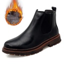 Trendy men’s casual leather boots with a high-top design