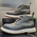 High-top casual shoes made of genuine leather