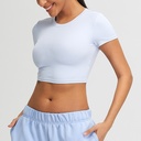 Short women’s top with a slim, body-hugging fit