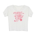 Women’s cropped top decorated with embroidery