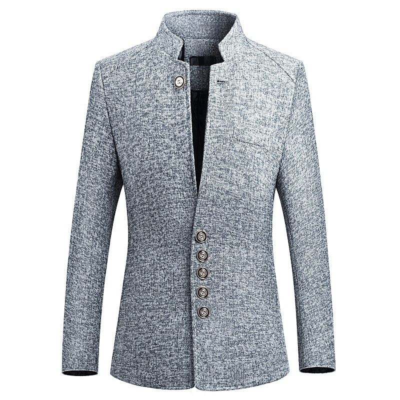 Men’s Slim-Fit Jacket with a Small Collar