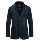 Washed denim jacket with a modern design and a comfortable fit