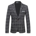 Men’s slim-fit plaid jacket