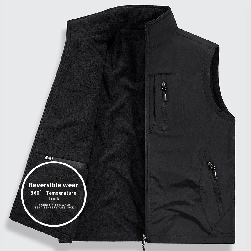 سترة بدون أكمام  كاجوال بياقة واقفة