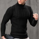 Men's Turtleneck Twisted Long-sleeved Sweater Thermal Head Cover