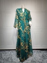 A chiffon dress with an authentic Arabic style, featuring an elegant and luxurious design