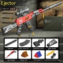 Manual Magazine Feeding Throw Shell Soft Elastic Toy Gun