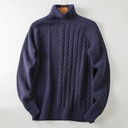 Men's Knitwear Trendy Solid Color Turtleneck Sweater
