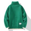 Winter Turtleneck Sweater Men's Loose Solid Color