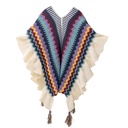 New Tassel Wooden Ear Internet Celebrity Shawl Outer Match Cloak