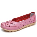 Women's Middle-aged And Elderly Hollow Hole Flat Gommino Round Head Soft Bottom