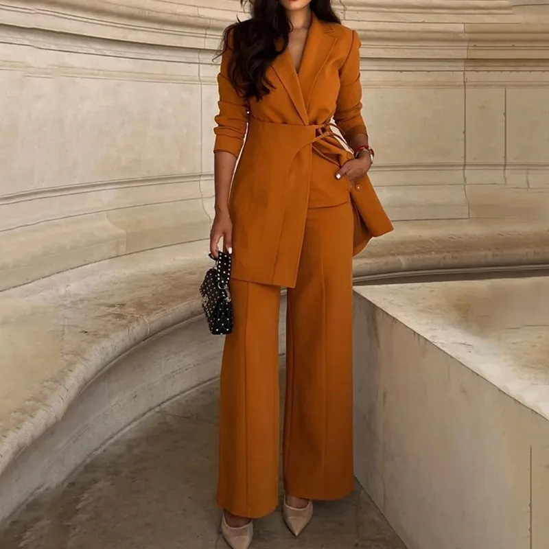 Waist Trimming Fashion Senior Belt Suit Female