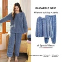 Pure Color Jacquard Cotton Velvet Warm Suit Pajamas