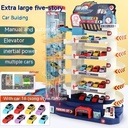 Children's Rail Car Building Toy Multi-storey Parking Lot