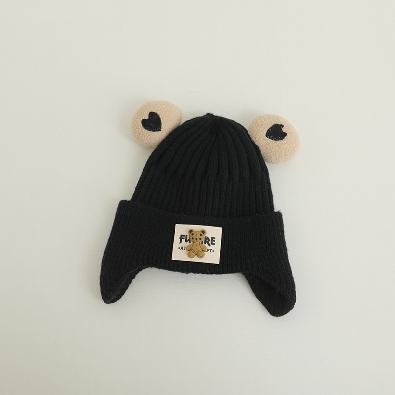 Children's Knitted Warm Bear Woolen Cap Outdoor