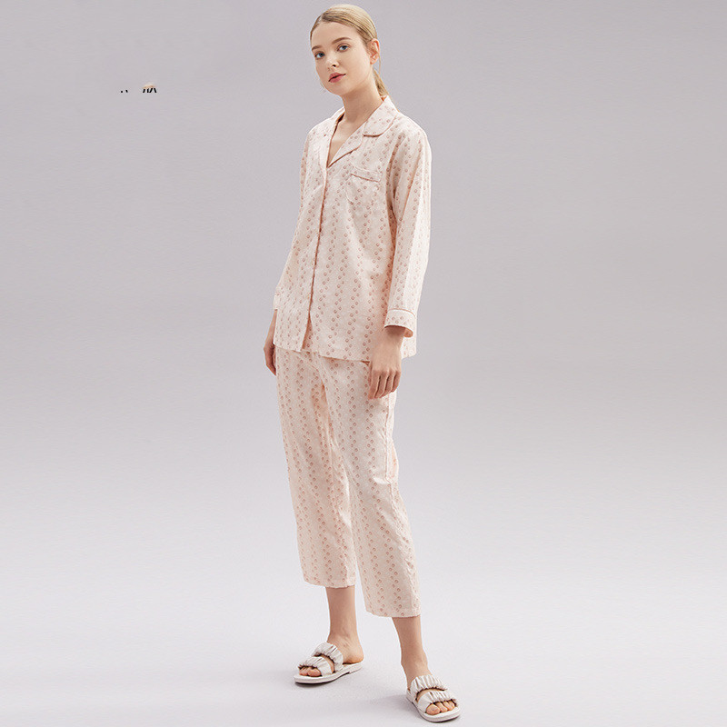 Women's Cotton Pajamas Spring Long-sleeved Homewear Thin New