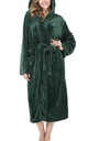 Flannel Couple Lapel Solid Print Nightgown