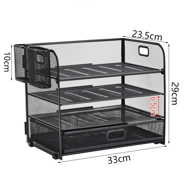 Desktop Multi-layer Metal Mesh Storage Rack