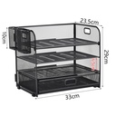 Desktop Multi-layer Metal Mesh Storage Rack