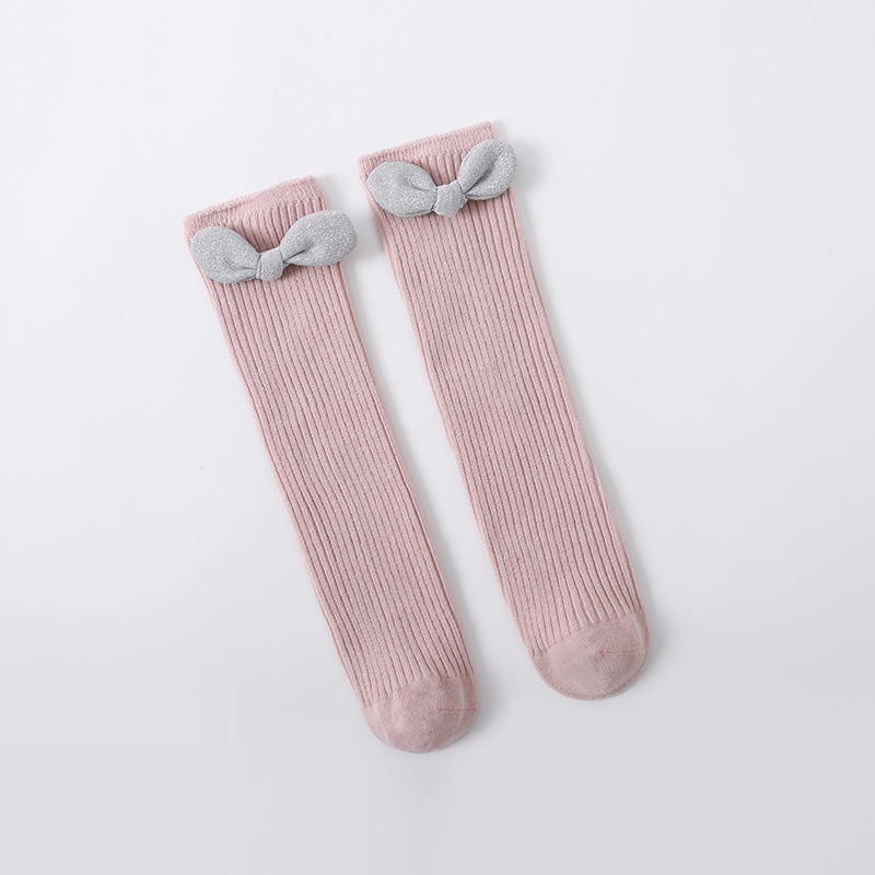 Girls Casual Fashion Long Tube Solid Color Socks