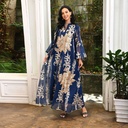 A luxurious and distinctive kaftan dress inspired by Islamic and Eastern heritage, featuring a modern, elegant, and attractive design