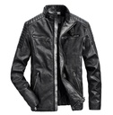 Thick leather jacket with a modern design and elegant colors