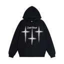 Printed Rhinestones Hooded Sweater For Men