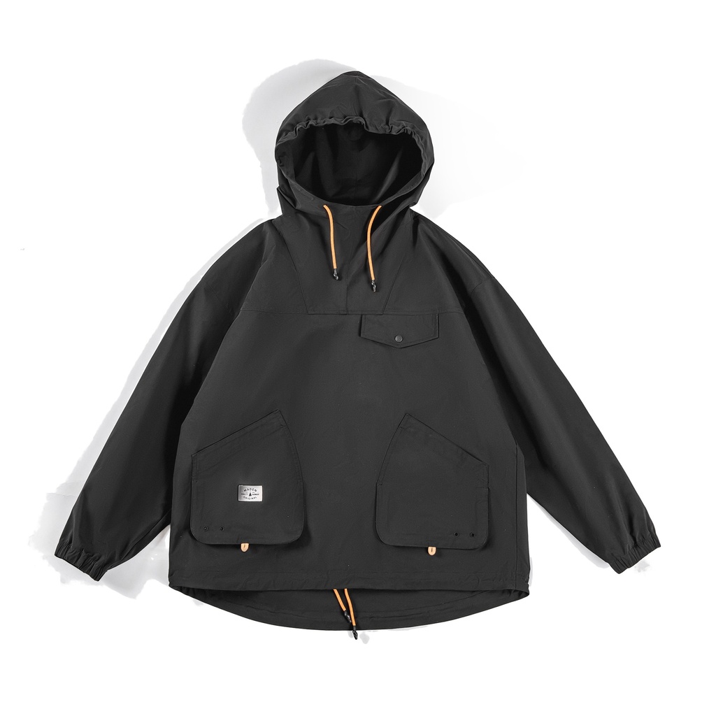 Outdoor Multi-pocket Hooded Jacket Windproof Baggy Coat