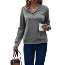 Casual Women's Waffle Collar Solid Single Breasted Long Sleeve Women