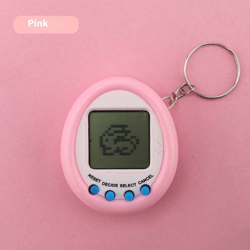 Mini Electronic Pet Machine Keychain Virtual Elf Developing Game Machine
