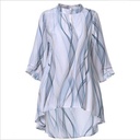 Women's Wave Print Long Hem Shirt Top