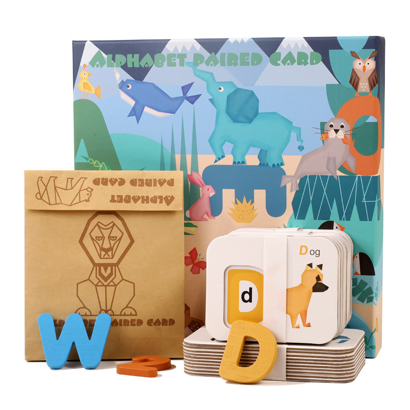 Early Childhood Education Enlightenment English Card Matching Assembly Toys