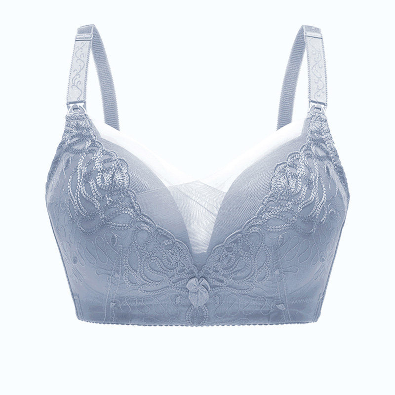 Pure Cotton Breastfeeding Bra Gathered Lace Pregnancy Underwear
