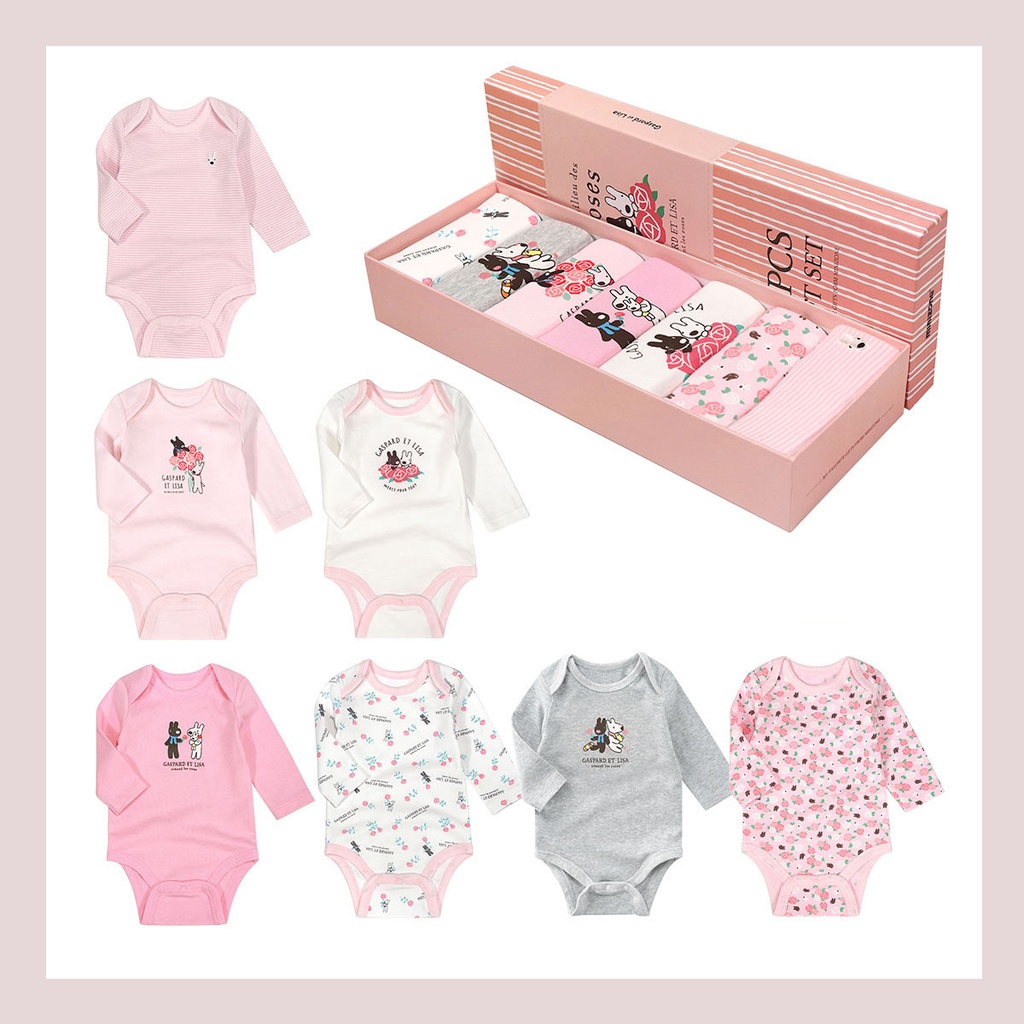 Seven-piece Baby Cotton Long-sleeved One-piece Romper